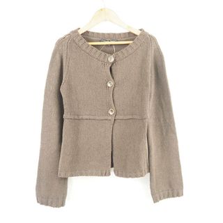 マックスマーラ(Max Mara)の美品 maxmaraWEEKEND マックスマーラ 長袖ニット S シルク カーキ 金ボタン セーター トップス レディース AU2310A14 (ニット/セーター)