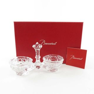 バカラ(Baccarat)の未使用 Baccarat バカラ ROSACE ローザス ソルト&ペッパー ディッシュ クリスタル 塩 コショウ 調味料入れ 小物入れ SU4770T (その他)