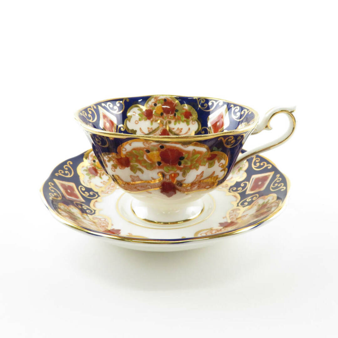 ROYAL ALBERT(ロイヤルアルバート)の美品 ROYAL ALBERT ロイヤルアルバート HEIRLOOM エアルーム カップ＆ソーサー ティー 紅茶 英国 青 SU4810U  インテリア/住まい/日用品のキッチン/食器(グラス/カップ)の商品写真