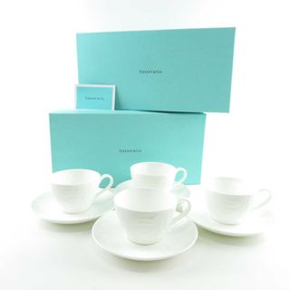 ティファニー(Tiffany & Co.)の未使用 TIFFANY＆Co. ティファニー ティファニーテラス カップ＆ソーサー 4客 セット SU4876Z (グラス/カップ)