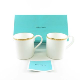 ティファニー(Tiffany & Co.)の未使用 TIFFANY＆Co. ティファニー ゴールドバンド マグカップ 2点 ペア SU4877U (グラス/カップ)