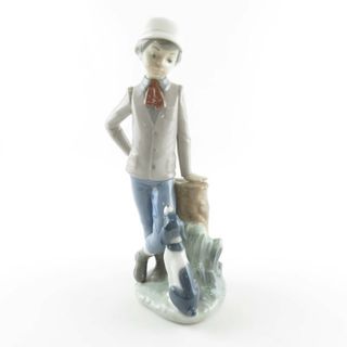 美品 LLADRO リヤドロ NAO 犬を連れた少年 フィギュリン 男の子 置物 陶器人形 西洋 SU4893U (置物)