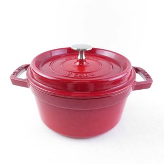 ストウブ(STAUB)の美品 STAUB ストウブ ピコココット ラウンド 両手鍋 20cm ホーロー 琺瑯 料理 SO933X (鍋/フライパン)