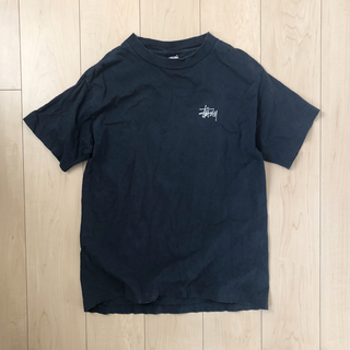 ステューシー(STUSSY)のジャンク stussy 90s 黒タグ Tシャツ スカル 濃紺 M(Tシャツ/カットソー(半袖/袖なし))