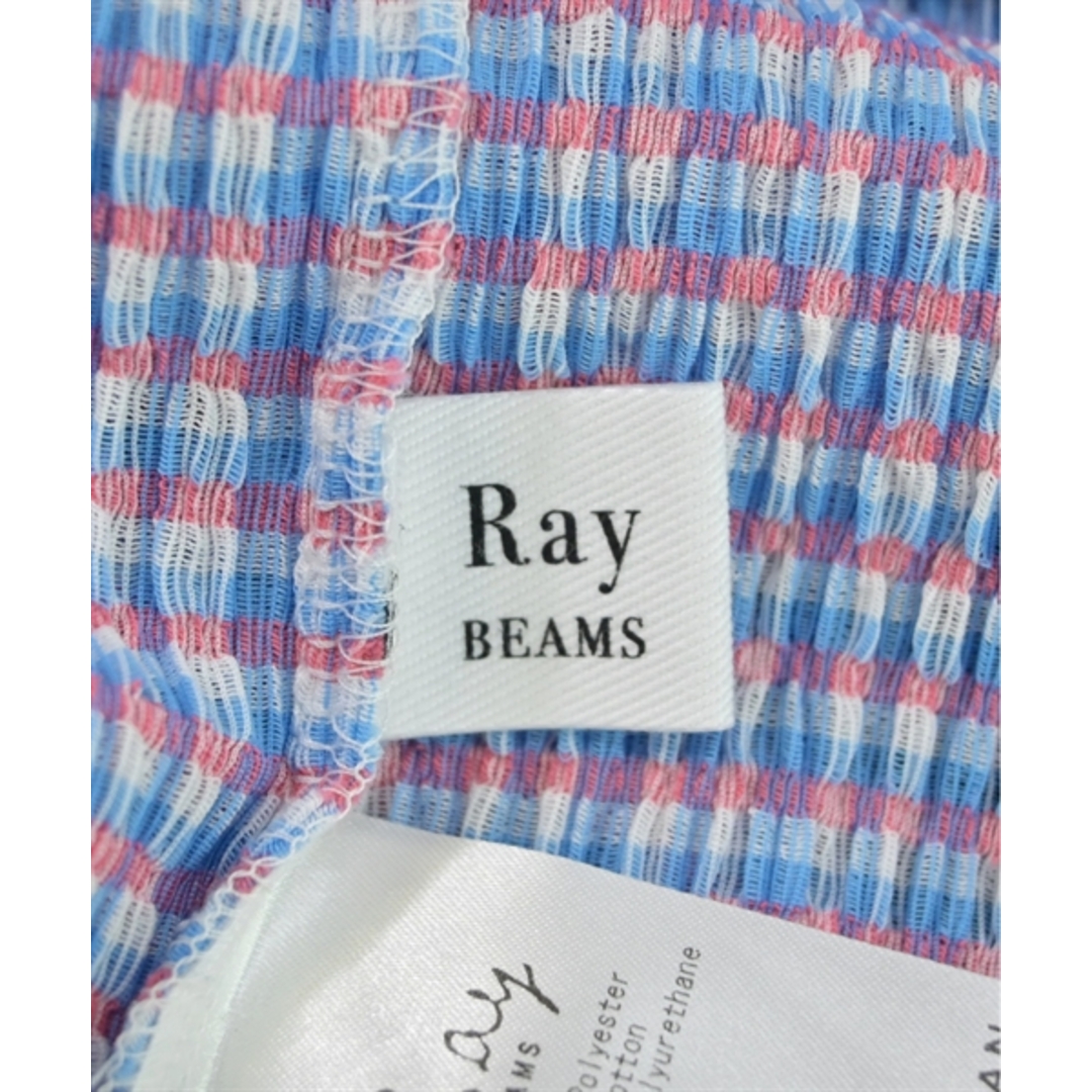 Ray BEAMS(レイビームス)のRay Beams Tシャツ・カットソー -(M位) 青xピンク(ボーダー) 【古着】【中古】 レディースのトップス(カットソー(半袖/袖なし))の商品写真