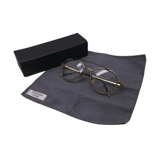 トムブラウン(THOM BROWNE)のTHOM BROWNE トムブラウン サングラス メガネ ティアドロップ ゴールド 53□20-141 TB-109-C-T-GLD-NVY-53 美品 中古 58244(サングラス/メガネ)