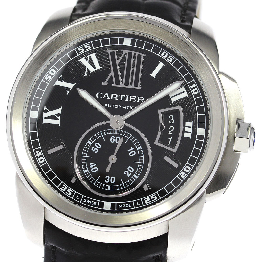 カルティエ CARTIER W7100014 カリブル ドゥ カルティエ デイト 自動巻き メンズ 美品 保証書付き_790299自動巻きRefNo