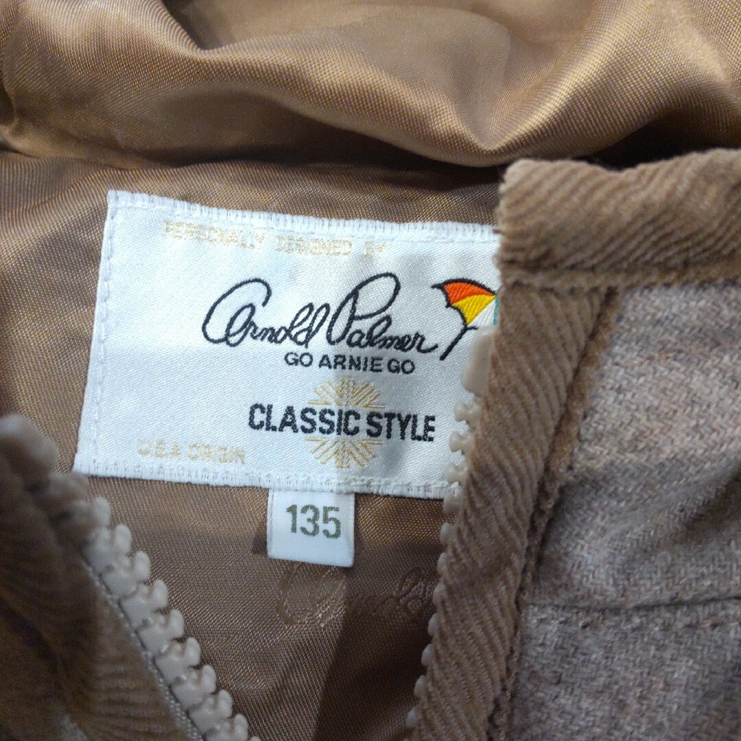 Arnold Palmer(アーノルドパーマー)のArnold Palmer フード付きコート135　上着　ブラウン系 キッズ/ベビー/マタニティのキッズ服女の子用(90cm~)(ジャケット/上着)の商品写真
