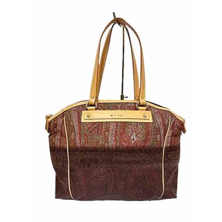 エトロ(ETRO)の【中古】ETRO エトロ バッグ　ショルダーバッグ　レザーバッグ　ブラウン　本革(トートバッグ)