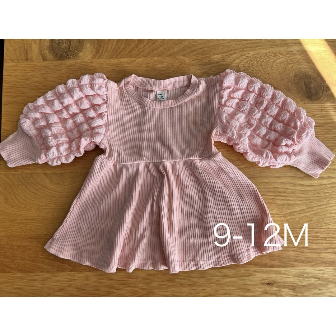 SHEIN(シーイン)のSHEIN  ワンピース　長袖　ドレス　ベビー服　ヘッドバンド付き　9-12M キッズ/ベビー/マタニティのベビー服(~85cm)(ワンピース)の商品写真