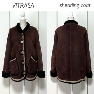 【Vintage】スペイン製★VITRASA リアルムートンコート(ムートンコート)