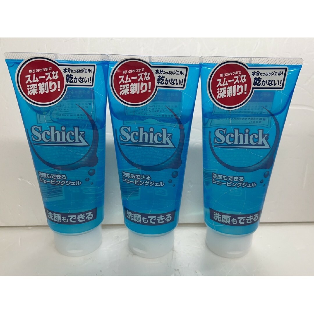 Schick(シック)の3本セット・新品■シック 洗顔シェービングジェル 180g コスメ/美容のシェービング(シェービングローション)の商品写真