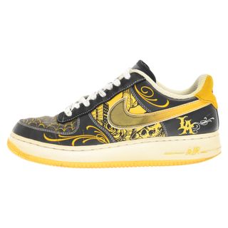 ナイキ(NIKE)のNIKE ナイキ ×Mr CARTOON AIR FORCE 1 LOW SUP LZ LAF LIVE STRONG ミスターカートゥーン エアフォース1 ローカットスニーカー イエロー US8.5/26.5cm 378126-071(スニーカー)