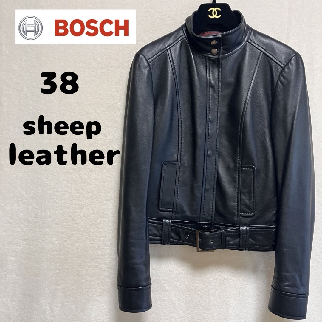 BOSCH(ボッシュ)の✨美品 BOSCH sheep leather レディース ライダースジャケット レディースのジャケット/アウター(ライダースジャケット)の商品写真