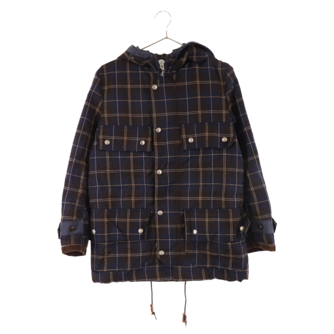 JUNYA WATANABE COMME des GARCONS ジュンヤワタナベ コムデギャルソン チェックジップフーディージャケット UI-J006 グリーン調50センチ肩幅