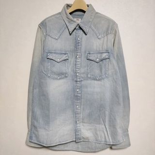 ヴィスヴィム(VISVIM)のVISVIM SOCIAL SCULPTURE SHIRT DAMAGED デニム ウエスタン 加工 長袖シャツ ブルー メンズ ビズビム/ヴィズヴィム【中古】3-1209M∞(シャツ)