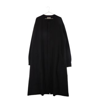 ヨウジヤマモト(Yohji Yamamoto)のYohji Yamamoto POUR HOMME ヨウジヤマモト プールオム ウール ノーカラー シャツロングコート ブラック HV-T71-173(フライトジャケット)