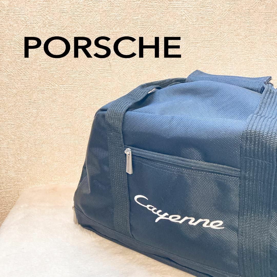 美品✨PORSCHEポルシェショルダーバッグハンドバッグブラック黒ファスナータイプ外側