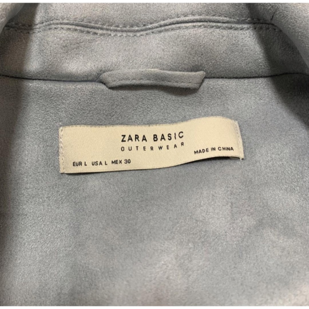 ZARA(ザラ)のZARA   スエード ライダース ジャケット (L) ザラ レディースのジャケット/アウター(ライダースジャケット)の商品写真