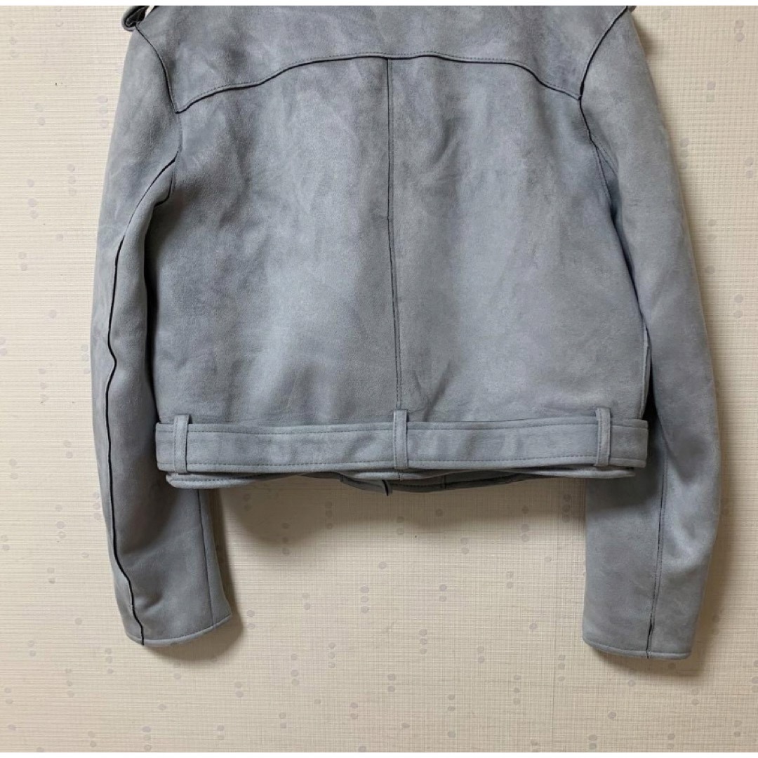 ZARA(ザラ)のZARA   スエード ライダース ジャケット (L) ザラ レディースのジャケット/アウター(ライダースジャケット)の商品写真