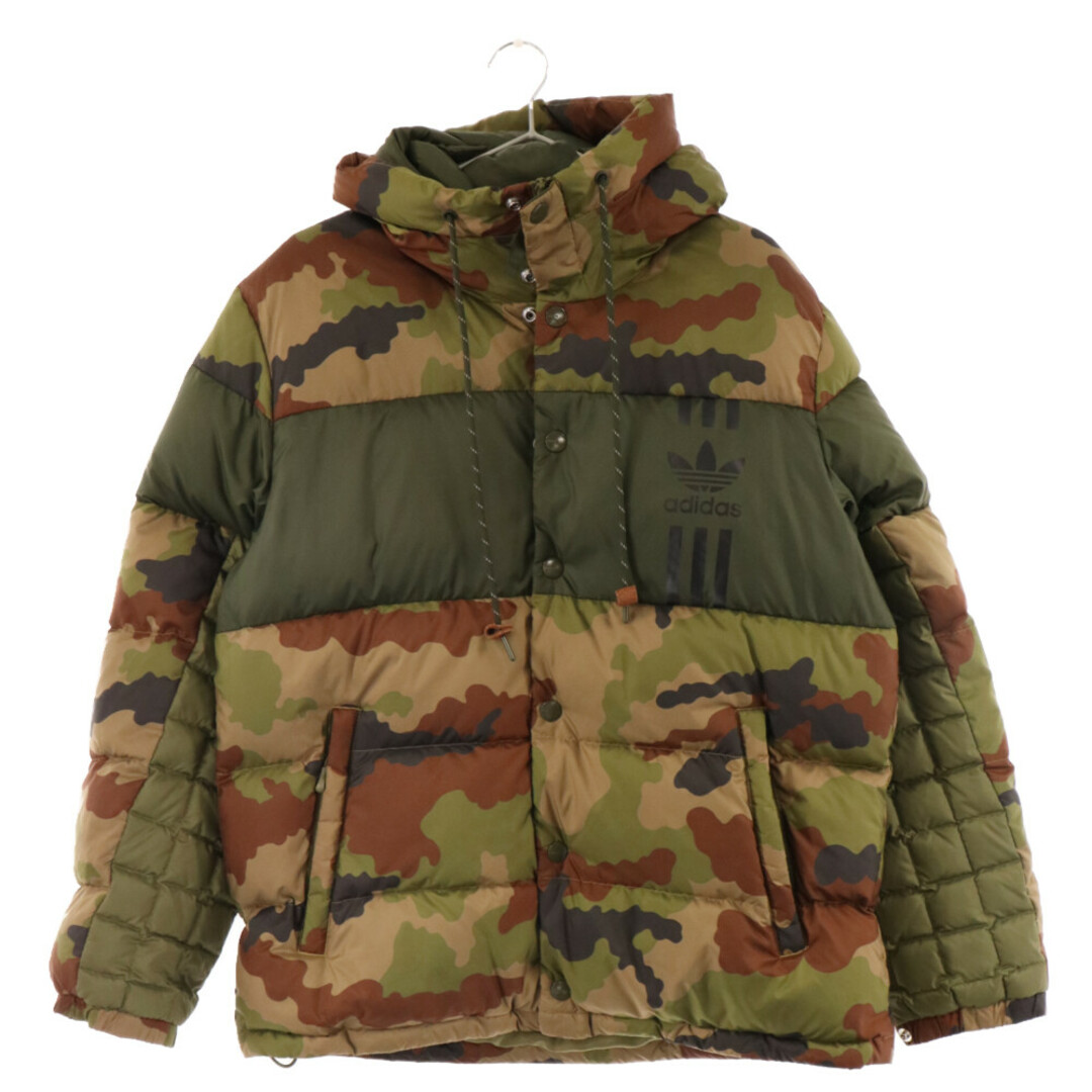 adidas アディダス 16AW Camo ID96 Down JKT カモフラ柄 フーデッドダウンジャケット グリーン49センチ袖丈