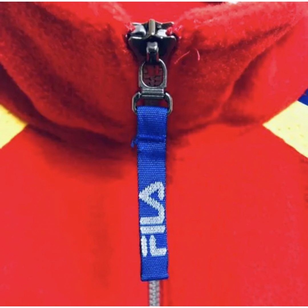 FILA(フィラ)の古着 USED 90s FILA フリース ハーフジップ 赤 M メンズのトップス(その他)の商品写真