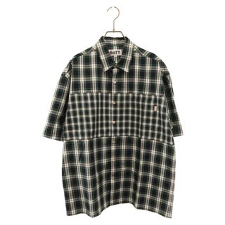 BoTT ボット Mulch S/S Shirt チェック柄半袖シャツ グリーン 211bott12(シャツ)