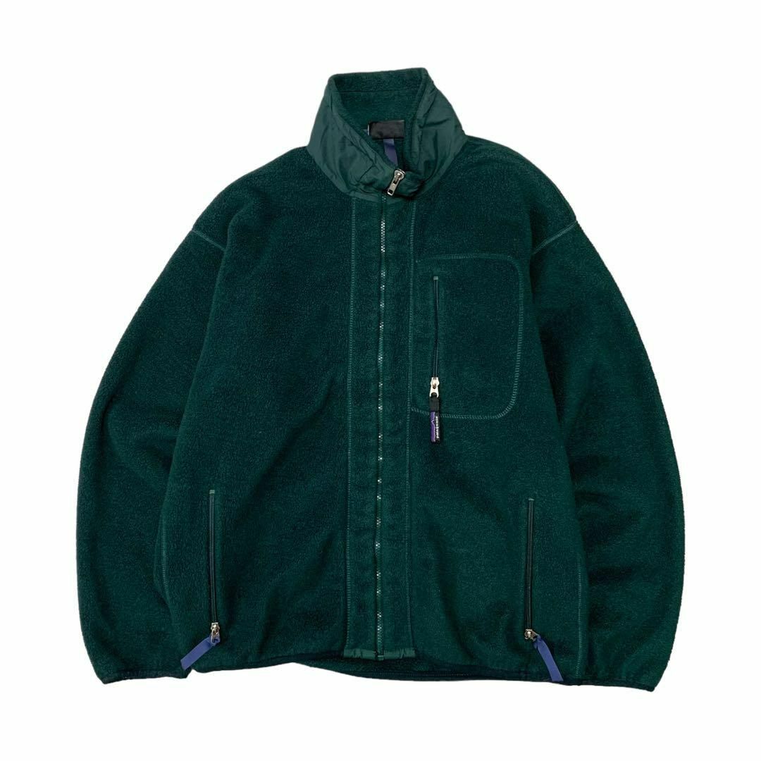 90s Patagonia ジップアップフリース グリーン 深緑 USA製メンズ