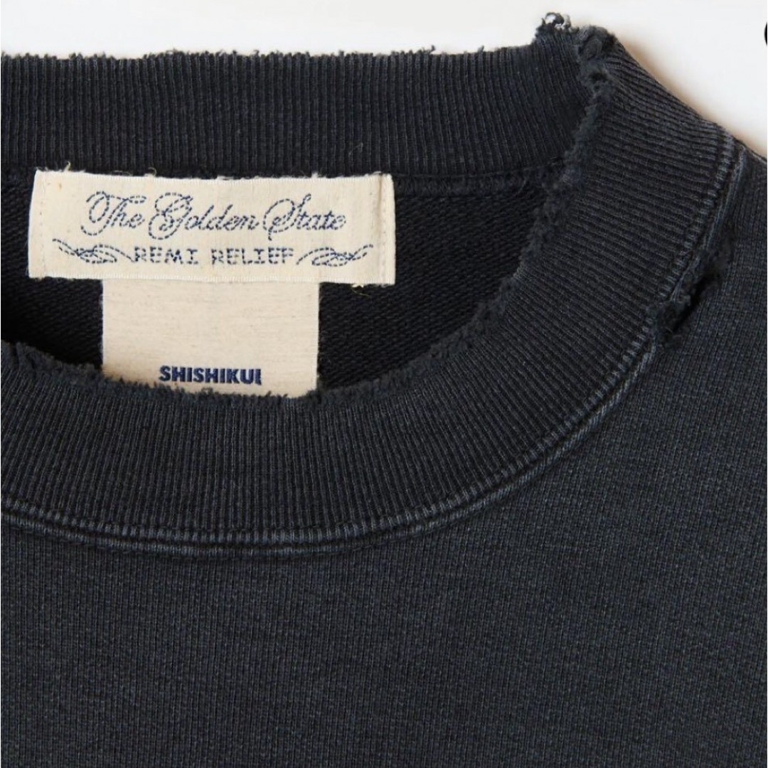 REMI RELIEF - the shishikui CRUSHED スウェット BLACKの通販 REMI RELIEF - the shishikui CRUSHED スウェット BLACKの通販