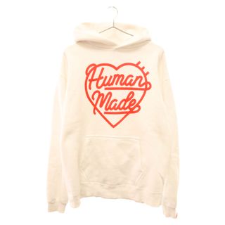 ヒューマンメイド(HUMAN MADE)のHUMAN MADE ヒューマンメイド 22AW HEART SWEAT HOODIE ハートロゴプリント スウェットプルオーバーパーカー ホワイト(パーカー)