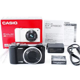 カシオ(CASIO)のCASIO EXILIM ZR800 EX-ZR800 ブラック　美品(コンパクトデジタルカメラ)