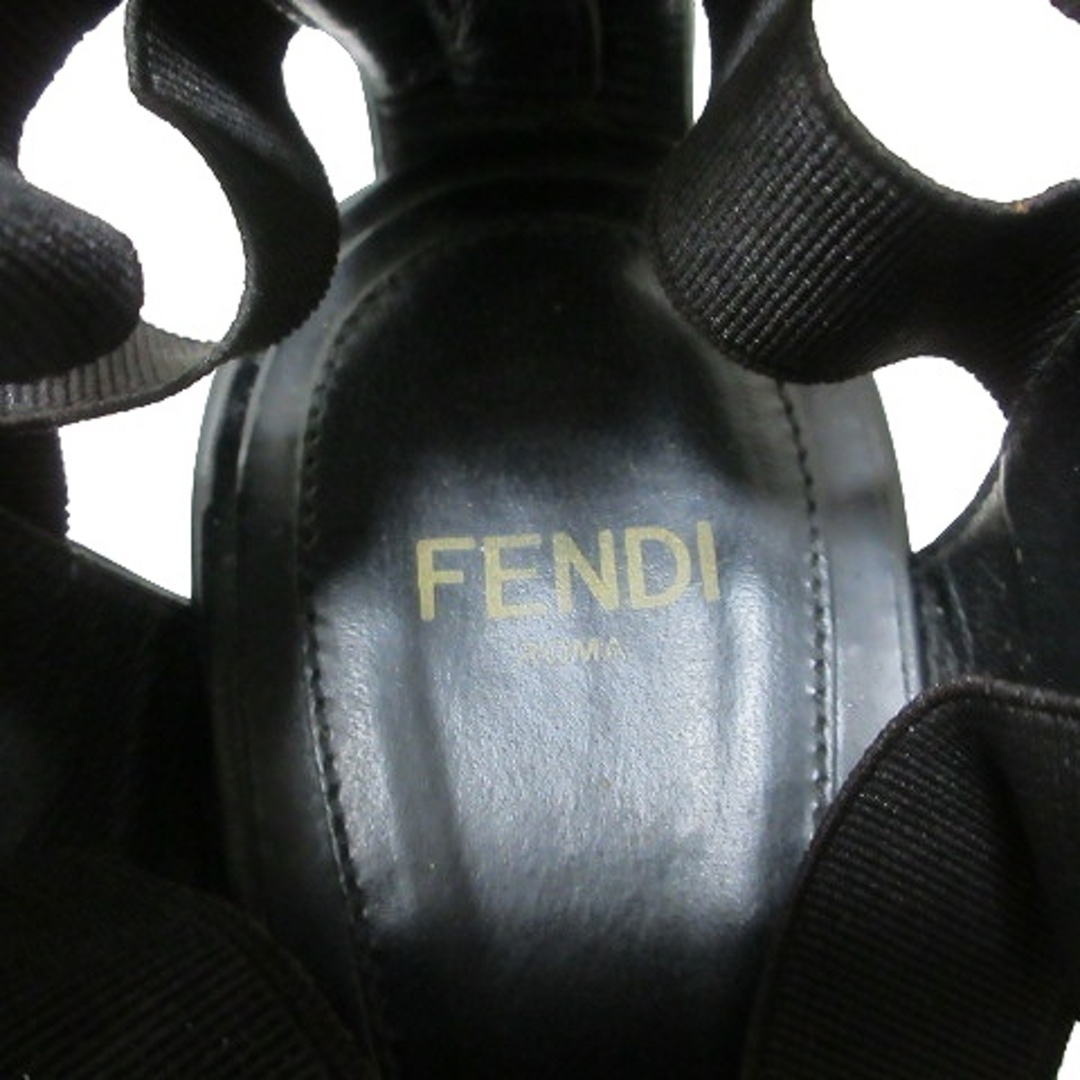 FENDI(フェンディ)のフェンディ サンダル ウエッジソール 35 約22.5cm 黒 IBO45 レディースの靴/シューズ(サンダル)の商品写真