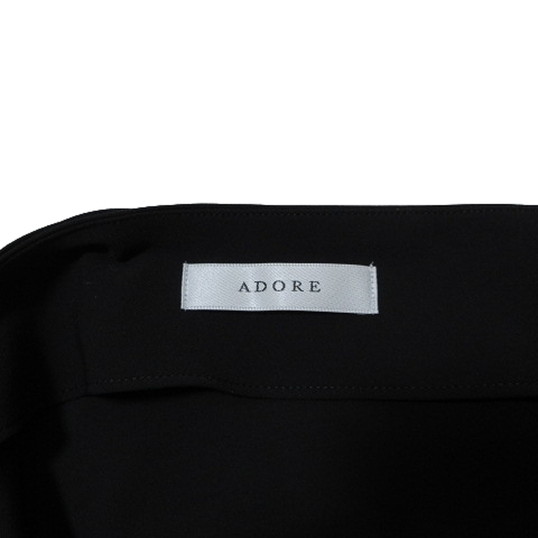 ADORE(アドーア)のアドーア 18ss 美品 Ｗジョーゼットワンピース ロング 36 黒 IBO45 レディースのワンピース(ロングワンピース/マキシワンピース)の商品写真