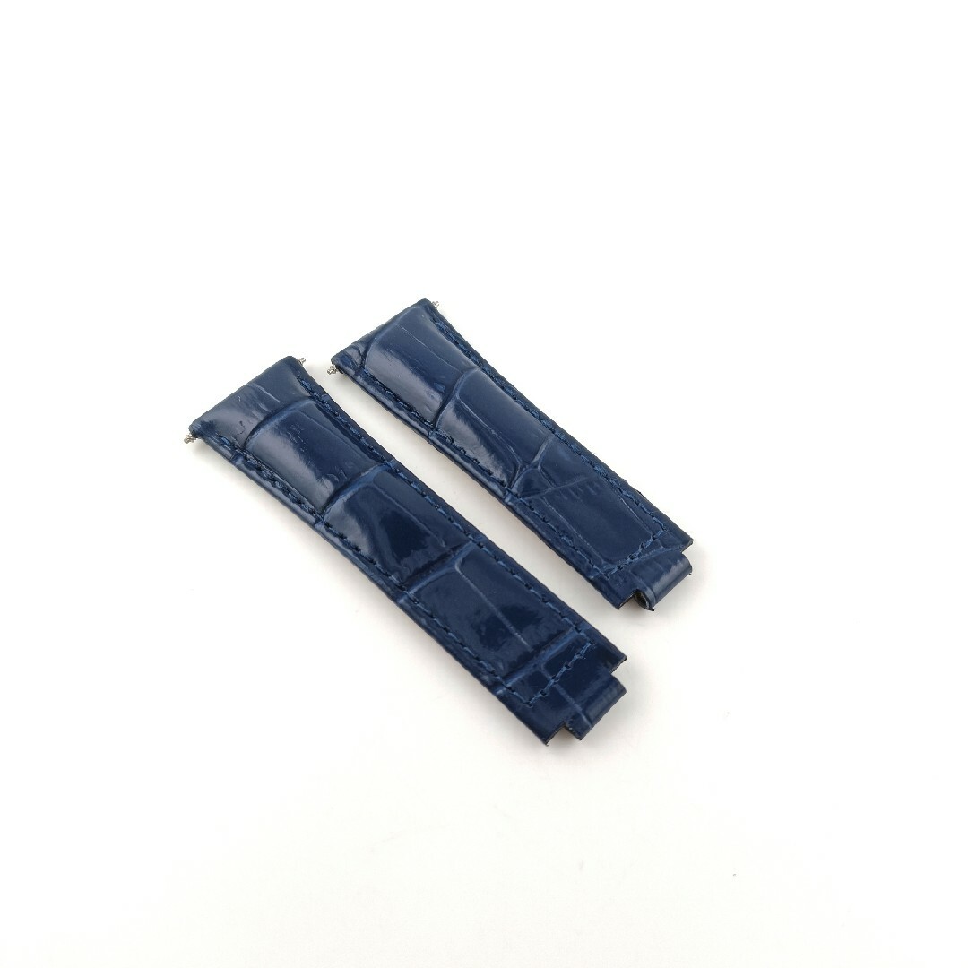 75/65mm 凸型 イタリアン レザー ベルト ブルー 20mm ロレックス メンズのファッション小物(ベルト)の商品写真