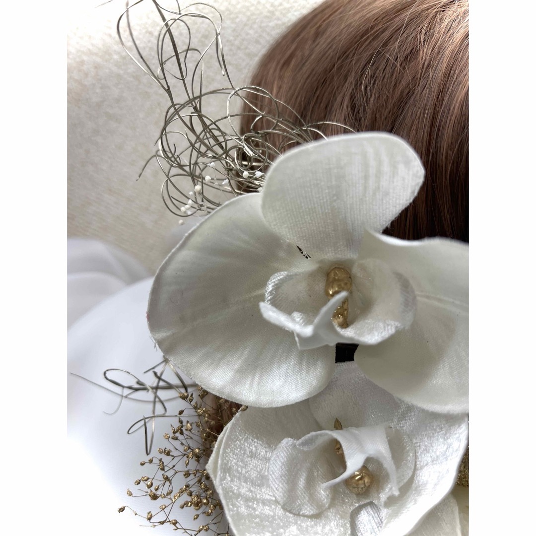成人式　結婚式　白無垢　前撮り　髪飾り　胡蝶蘭　ヘッドドレス　水引
