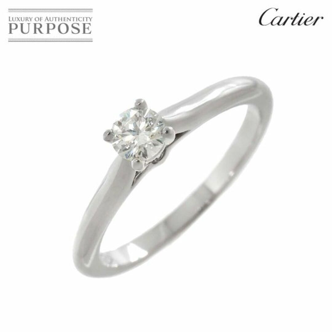 Cartier(カルティエ)のカルティエ Cartier ソリテール ダイヤ 0.25ct F/VVS1/VG #51 リング Pt プラチナ 指輪【鑑定書・証明書付き】VLP 90206440 レディースのアクセサリー(リング(指輪))の商品写真