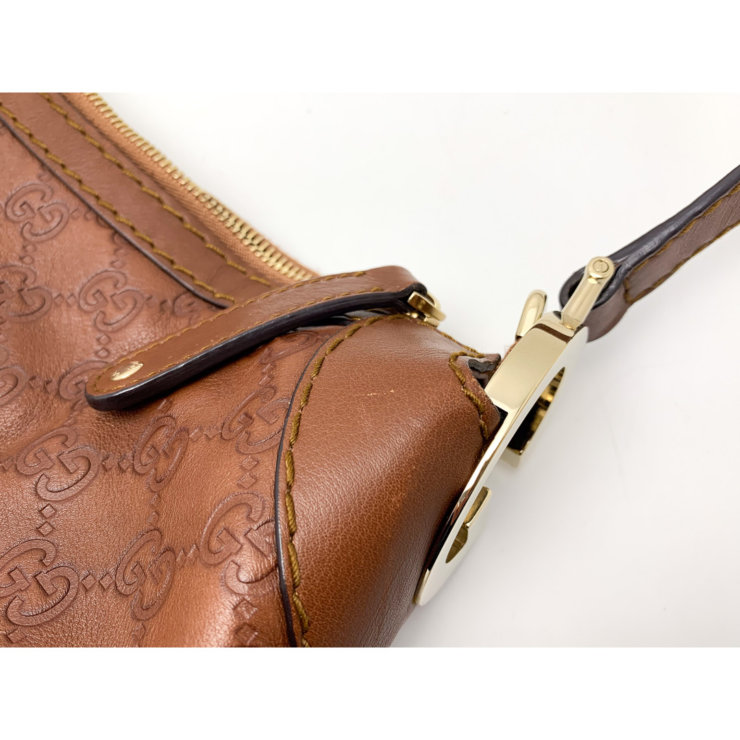 GUCCI - GUCCI グッチ シマ 211810 茶 ブラウン ワンショルダー GUCCI - GUCCI グッチ シマ 211810 茶 ブラウン ワンショルダー
