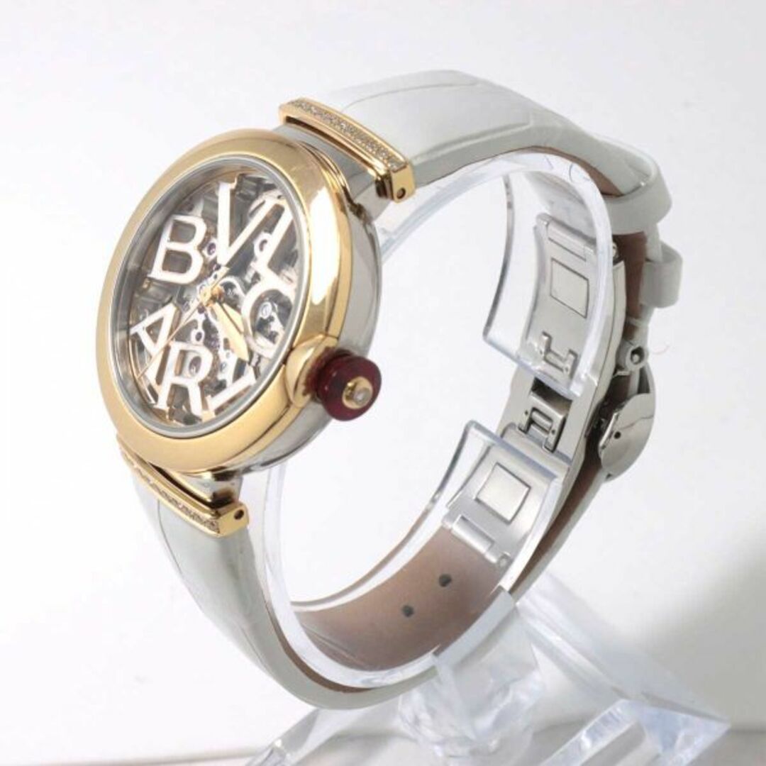 BVLGARI(ブルガリ)のブルガリ BVLGARI ルチェア コンビ LUP33SG レディース 腕時計 スケルトン ゴールド シルバー 文字盤 K18PG 自動巻き Lvcea VLP 90218248 レディースのファッション小物(腕時計)の商品写真