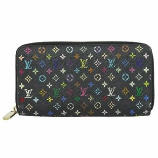 ルイヴィトン(LOUIS VUITTON)の本物 ルイヴィトン LOUIS VUITTON LV ジッピーウォレット モノグラム マルチカラー ラウンドファスナー 長財布 ノワール ブラック M60275 ビトン 中古(財布)