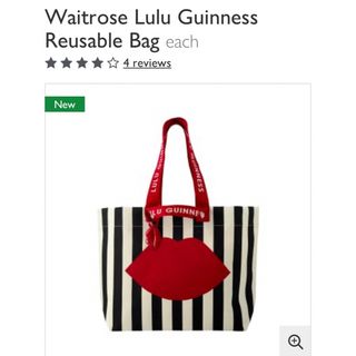 未使用品　LULU GUINNESS 　ルルギネス バッグ　大容量