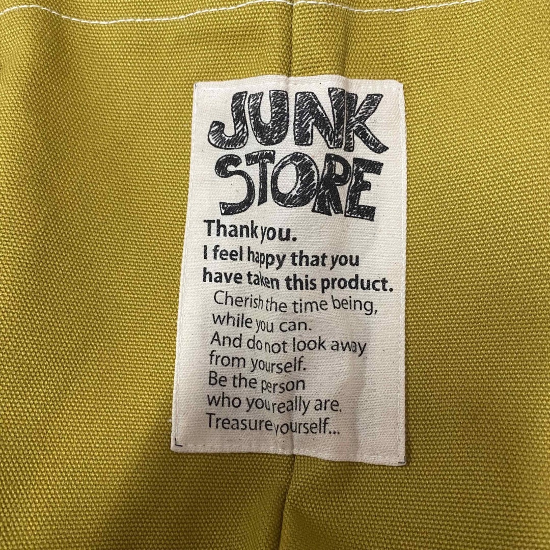 JUNK STORE(ジャンクストアー)の新品未使用 JUNKSTORE ジャンクストア トートバッグ マスタード レディースのバッグ(トートバッグ)の商品写真