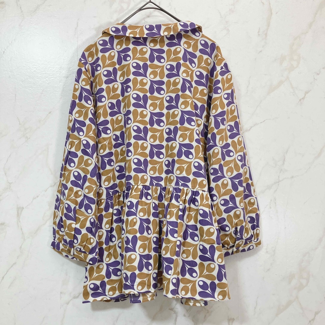 Orla Kiely(オーラカイリー)の【L】良品★ ユニクロ オーラカイリー シャツ ブラウス 総柄 昭和レトロ★ レディースのトップス(シャツ/ブラウス(長袖/七分))の商品写真