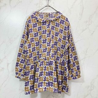 Orla Kiely - 【L】良品★ ユニクロ オーラカイリー シャツ ブラウス 総柄 昭和レトロ★