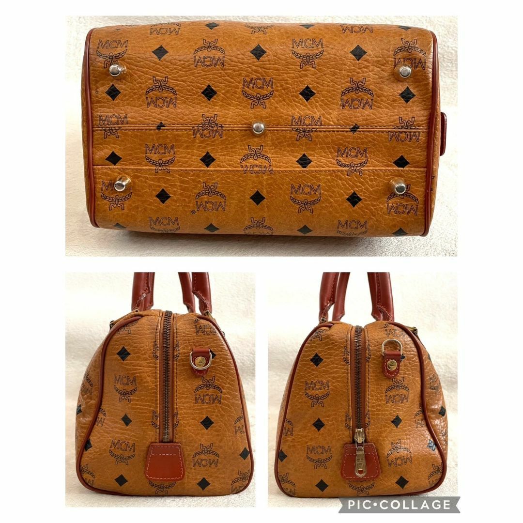 MCM(エムシーエム)の美品 MCM 2way ミニボストン ショルダー ヴィセトス ブラウン 総柄 レディースのバッグ(ボストンバッグ)の商品写真