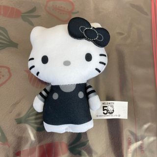 ハッピーセット　ハローキティ　白黒　50周年　マスコット(ぬいぐるみ)