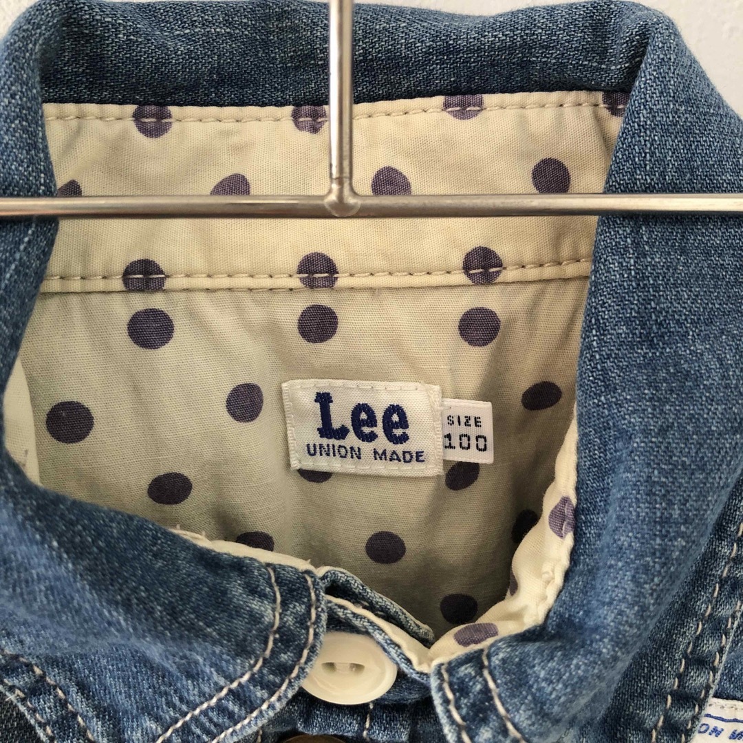 Lee(リー)のLee デニム シャツ ワンピース 100 キッズ/ベビー/マタニティのキッズ服女の子用(90cm~)(ワンピース)の商品写真