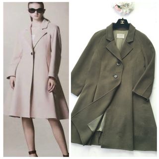 フォクシー(FOXEY)の美品　定価43万円　FOXEY フォクシー  カシミヤ100% コート　グリーン(ロングコート)