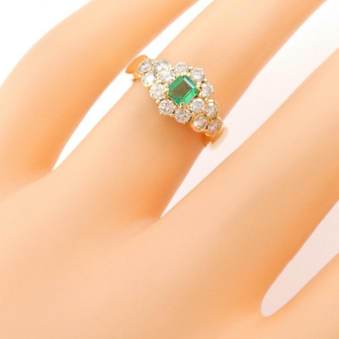 K18YG エメラルド リング 0.21CT レディースのアクセサリー(リング(指輪))の商品写真