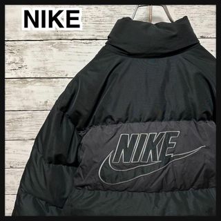 ナイキ(NIKE)の1138【入手困難】ナイキ☆バック刺繍ビッグロゴ　ブラック　ダウンジャケット(ダウンジャケット)