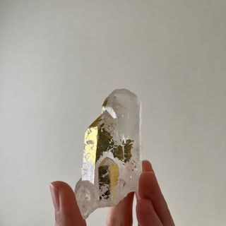 金箔　クリスタル　水晶　激レア　(置物)